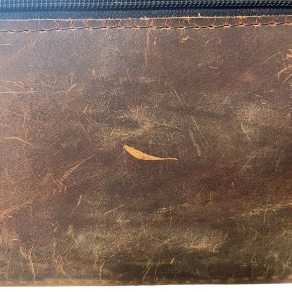 Handmade Distressed Leather Crossbody Bag Retro Rustic Academia Casual Outdoor - Picture 5 of 10